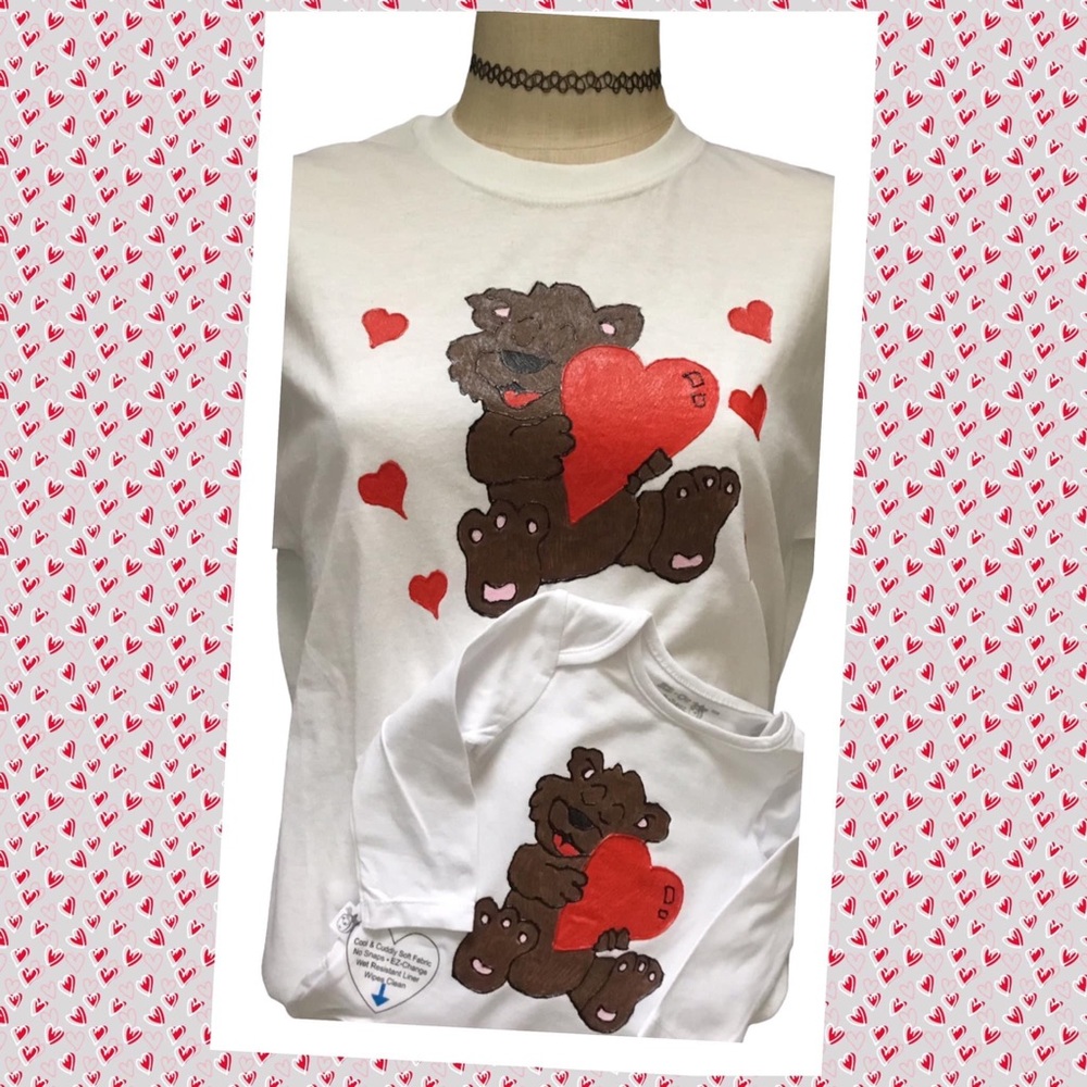 Valentine Matching Mom T-shirt & Baby Bodysuit